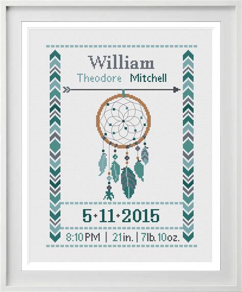 It also includes a full alphabet and number set to allow you to. cross stitch baby birth sampler, birth announcement ...