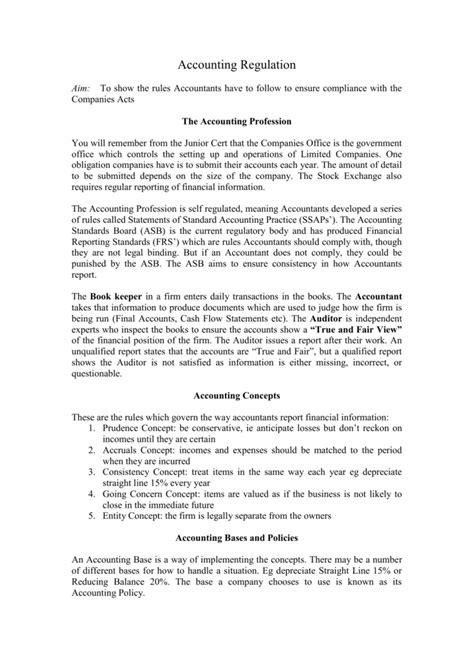 Find out about the accounting rules in malaysia : Accounting Regulation