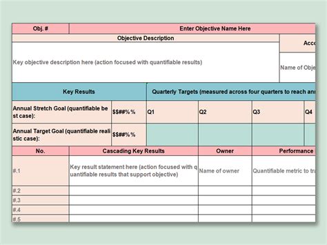 Excel Of Objectives Key Results Xlsx Wps Free Templat Vrogue Co