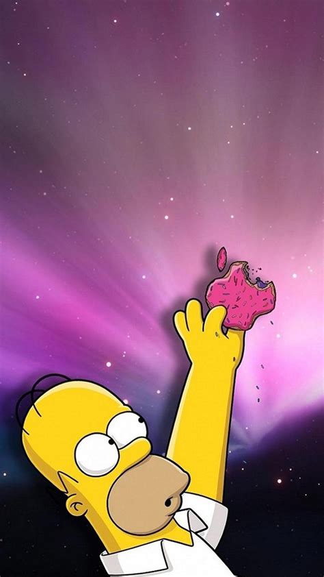 Homer Simpson Donut Png Fond D Cran Simpsons Iphone X