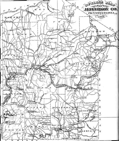 Jefferson County Pa Map Cities And Towns Map