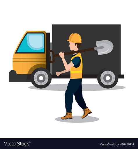 Builder Constructor Worker Icon Royalty Free Vector Image