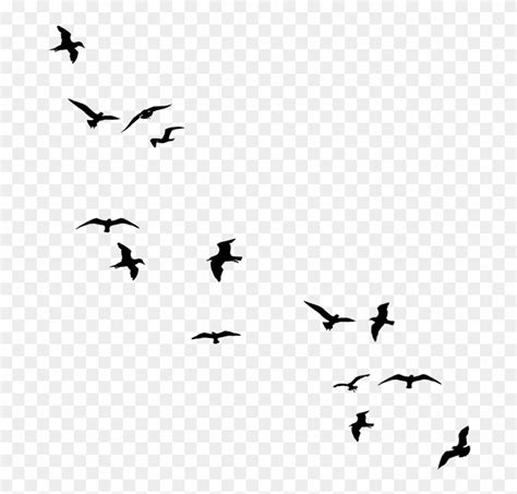Flying Bird Silhouette Png Birds Flying Away Drawing Transparent Png