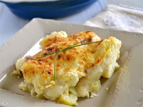 Gratin de chou- fleur et pomme de terre au cumin