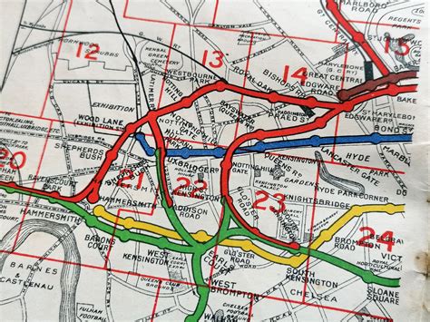 1909 London Underground Map Booklet Double Page Map Iconic Antiques