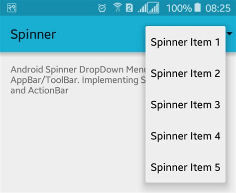 How To Add Spinner Dropdown List To Android Actionbartoolbar Viral