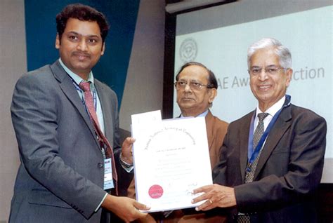 Tafes Suresh Rao Conferred The Inae Young Engineers Award Tafe Café