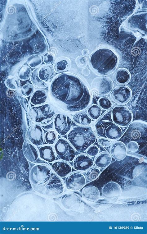 Ice With Frozen Air Bubbles Royalty Free Stock Images Image 16136989