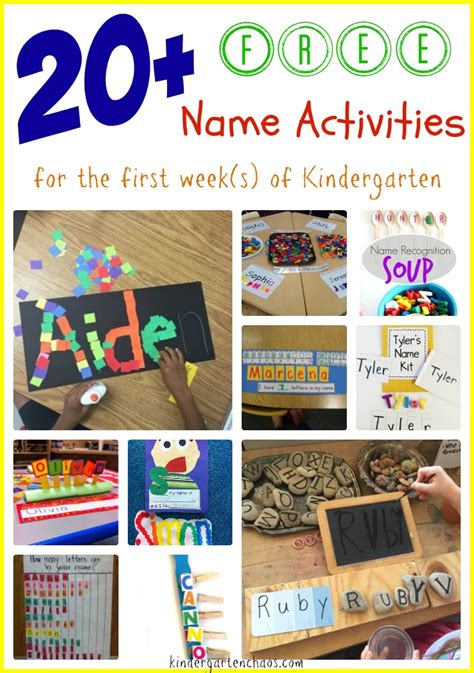 How to make a homemade book. 20 FREE Name Activities for the First Week of Kindergarten