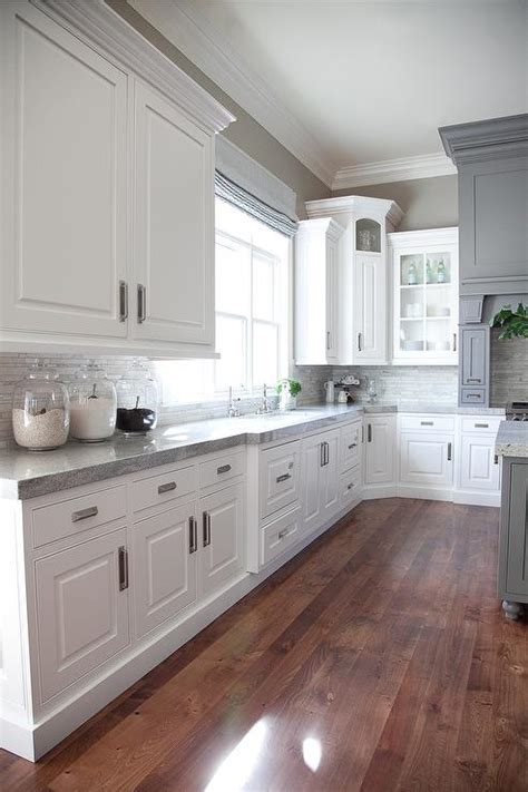 Gray And White Kitchen Design Transitional Kitchen