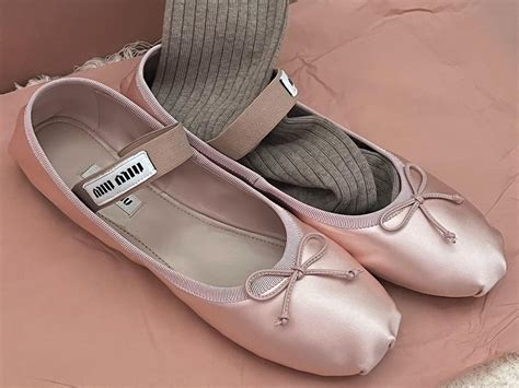 These Miu Miu Satin Ballet Flats Are About To Go Viral Who What Wear