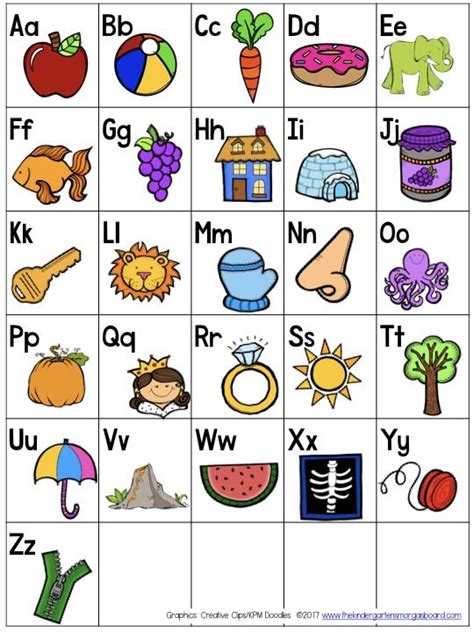 Freebies Kindergarten Smorgasboard Alphabet Charts Kindergarten