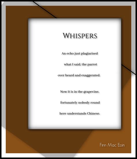 Whispers-Finn Mc Eoin | Poetry For All Seasons and Emotions
