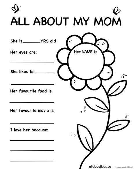 Free Printable Mother S Day Activities Web This Free Mom Printable Worksheet Is Quick And Simple