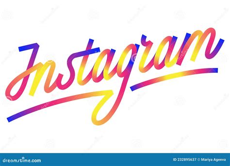 Word Instagram In Gradient Colors Logo Editorial Photography