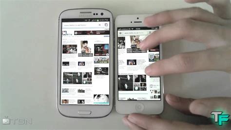Iphone 5 Vs Samsung Galaxy S3 Browser Speed Test Youtube