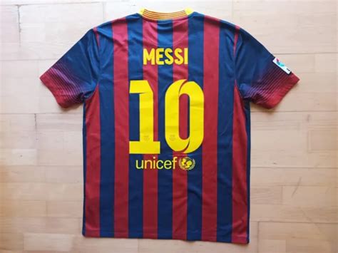 Lionel Messi Nike Fc Barcelona 20132014 Home Trikot Jersey Shirt
