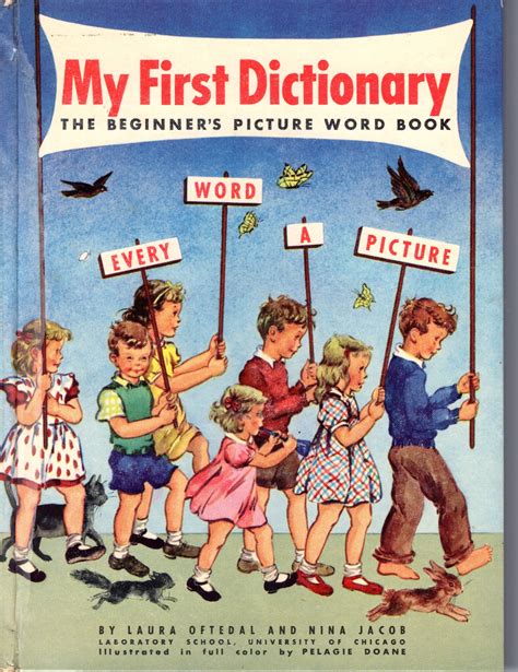 My First Dictionary 1948 Childrens Picture Word Book By Etsy