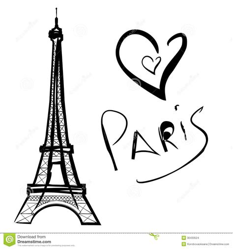The eiffel tower was built by gustave eiffel for the 1889 exposition universelle, which was to celebrate the 100th year anniversary of the french revolution. Illustration Of Paris, The Eiffel Tower Stock Vector ...