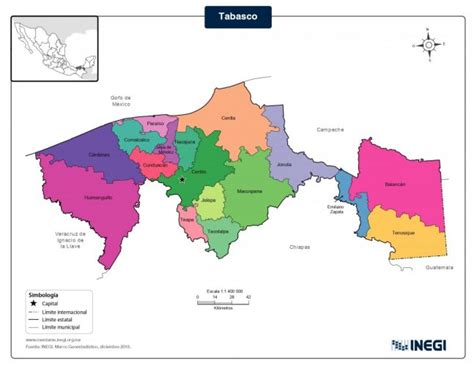 Mapa Del Estado De Tabasco Con Municipios Mapas Para Descargar E Imprimir Imágenes Totales