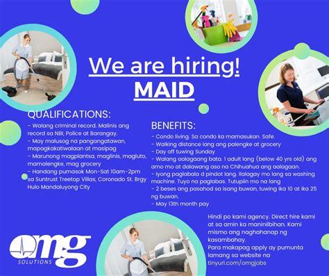 Metro Manila Job On Twitter Wanted Stay Out Maid Hulo Mandaluyong