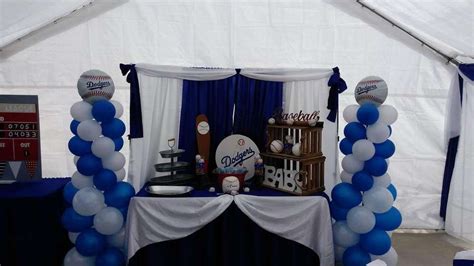 Dodgers Theme Baby Shower Party Ideas Photo 1 Of 6 Baseball Baby