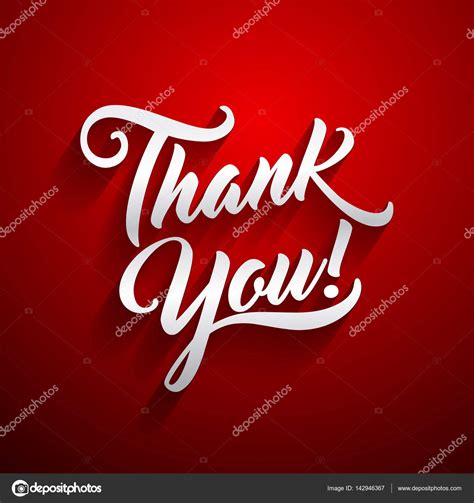 Thank You Beautiful Lettering Text Vector Illustration Thank You