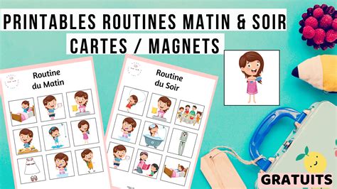 Printables Routines Matin Et Soir Honey From The Blog