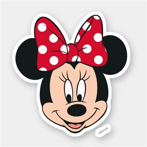 Minnie Mouse Head Logo Sticker Minnie Mouse Stickers