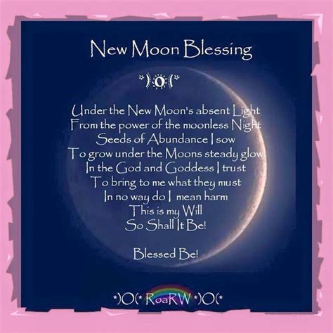 New Moon Blessing New Moon Rituals New Moon Moon Spells