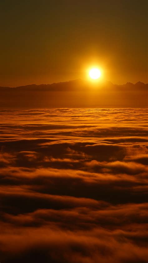 Sunrise Above Clouds 4k Wallpapers Hd Wallpapers Id 22973