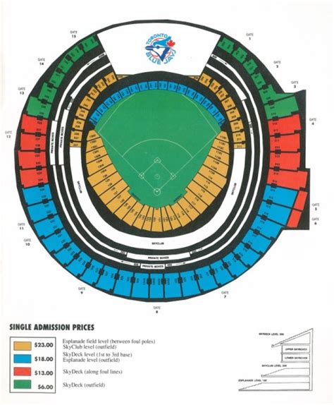 Toronto Blue Jays Seating Chart With Seat Numbers