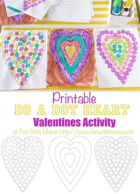 Printable Do A Dot Heart Shapes Activity Fun With Mama