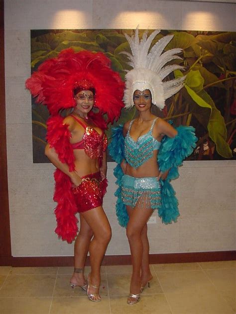 Viva Las Vegas Show Girls Greet Guests As They Enter The