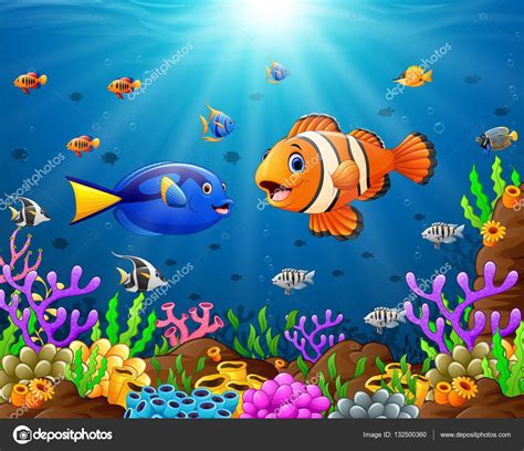 Cartoon Fish Under The Sea Stock Vector Image By ©dualoro 132500360