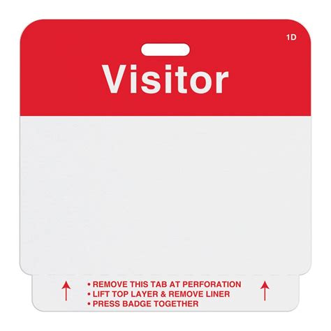 Self Expiring Temporary Visitor Badges T2014 And More Online At