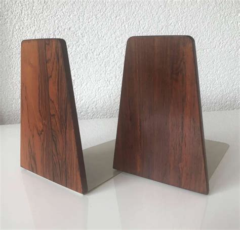 Beautiful Pair Of Danish Design Mid Century Modern Two Tone Wood Metal