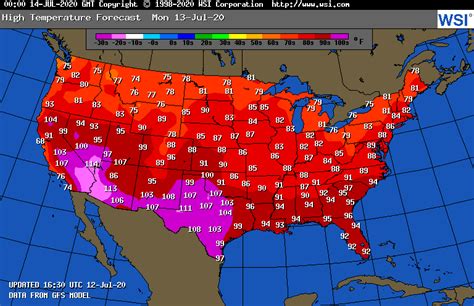 Extreme Temperature Diary Sunday July 12th 2020 Main Topics