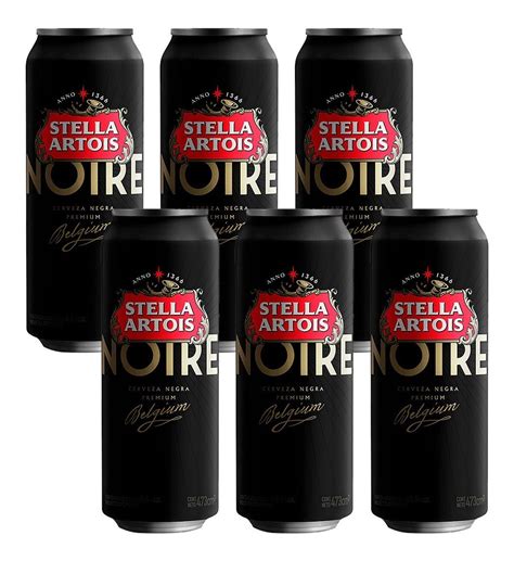 Caja 6 Cerveza Stella Artois Noire Negra 473ml