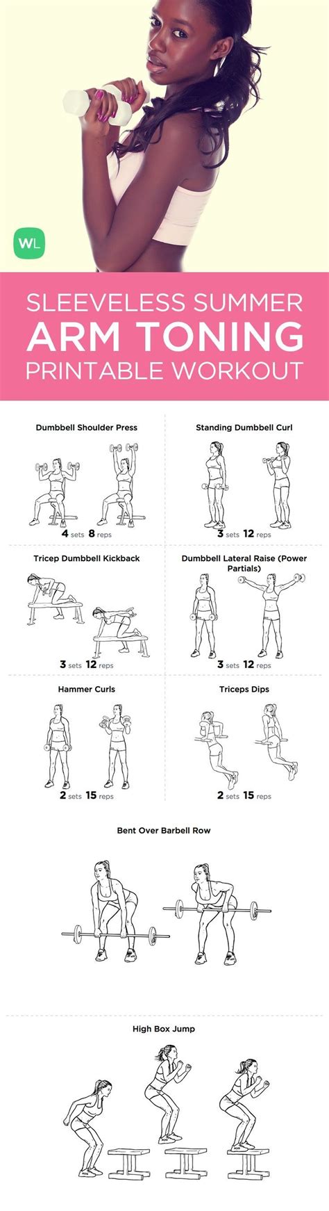 In the same style as 300, spartacus: 15-minute Summer Sleeveless Arms Toning printable workout ...