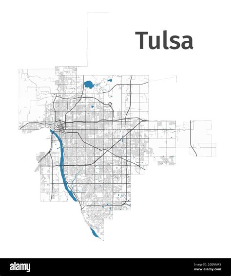 Tulsa Map Detailed Map Of Tulsa City Administrative Area Cityscape