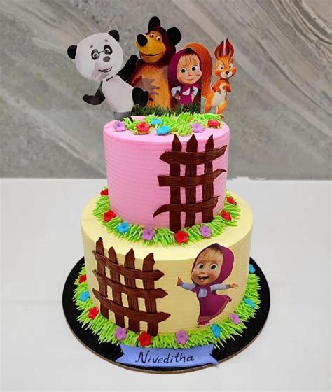 Best Masha And Bear Theme Cake In Gurgaon Order Online