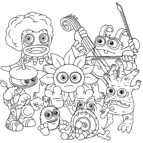 Coloriages Mes Monstres Qui Chantent Pages De Coloriages