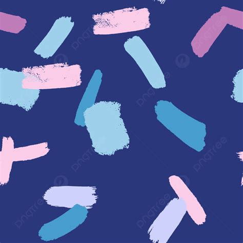Creative Modern Seamless Pattern With Pink And Light Blue Brush Strokes
