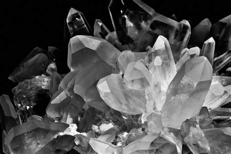 The Magic Of Crystals Black And White Black And White Crystals Painting