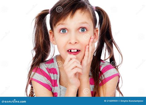 Funny Little Girl Pull Faces Stock Image Image Of Fresh Caucasian