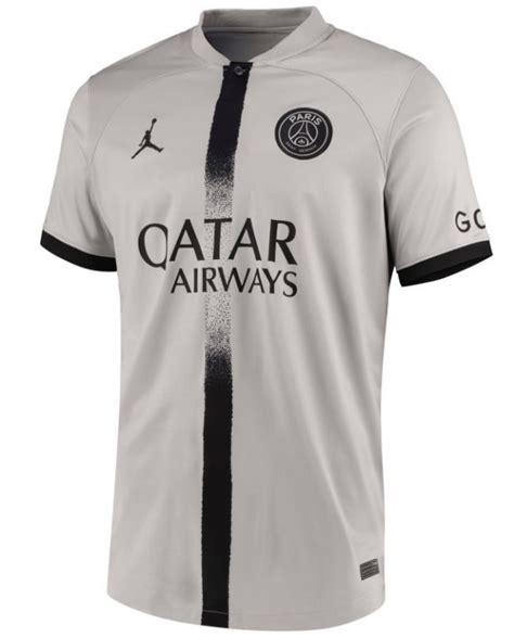 Grey Psg Away Jersey 2022 2023 Nike Paris Sg Jordan Alternate Shirt