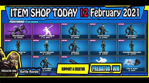 Fortnite Item Shop Today 12 February 2021 New Skins In 2021