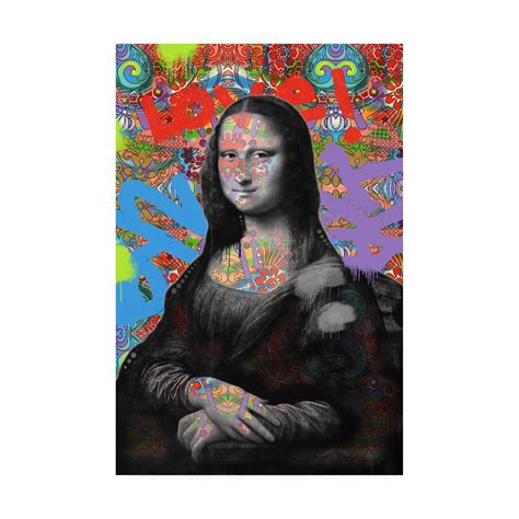 Trademark Fine Art Mona Lisa Abstract Color Canvas Art By Dean Russo