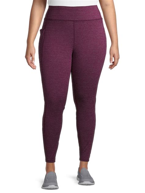 athletic works athletic works women s plus size 2 pocket active workout leggings